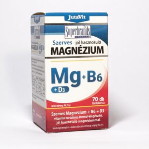 Szerves Magnézium + B6 + D3 filmtabletta 70 db